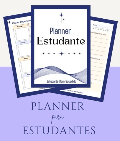 Organiza os teus estudos e aumenta a produtividade com o Planner Estudante Bem-Sucedido! Mantém-te no caminho certo para o sucesso académico.