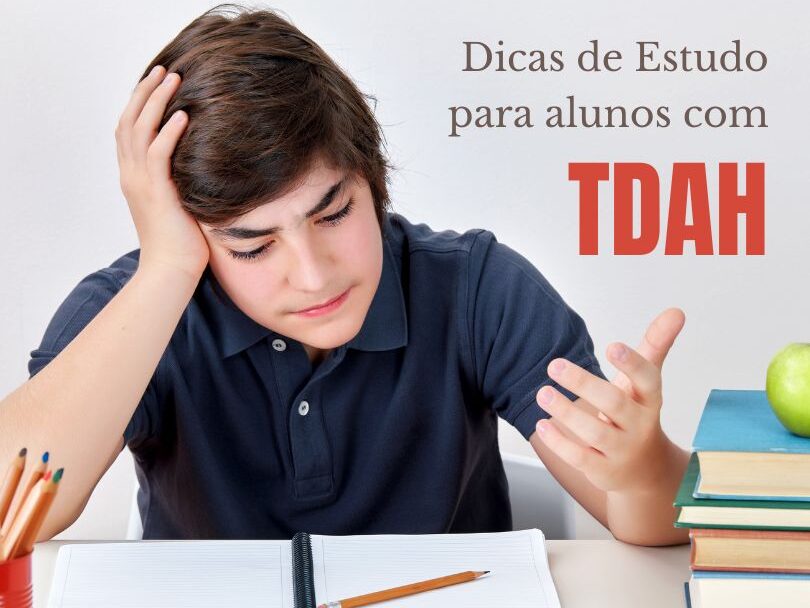 Um aluno sentindo-se perdido pois ainda desconhece as melhores dicas de estudo para alunos com TDAH.
