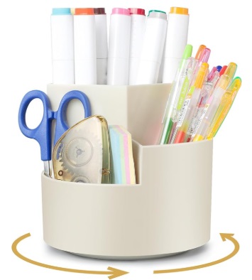 Produto para organizar secretária de estudo – Porta-lápis rotativo