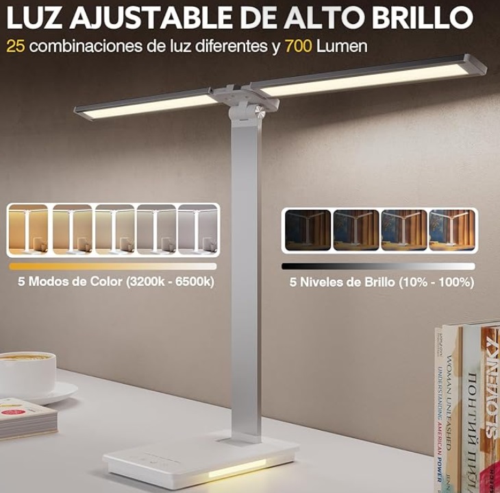 Produto para organizar secretária de estudo – candeeiro de secretaria LED
